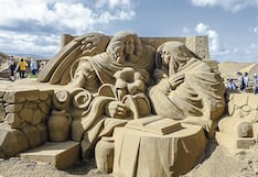 Nacimientos de arena asombran a visitantes y expresan la fe en Navidad