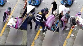 Policías municipales de Huaraz le arrebatan todo a vendedora de quesos en Áncash | VIDEO