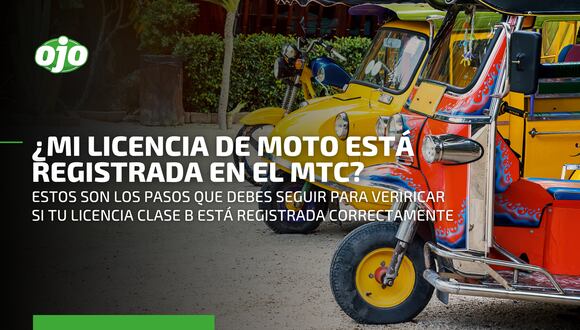 Entérate cómo saber si tu licencia de moto o mototaxi está registrada en el MTC