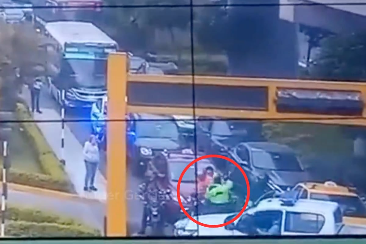 Disparan a policía durante persecución. Foto: captura cámaras Municipalidad San Borja