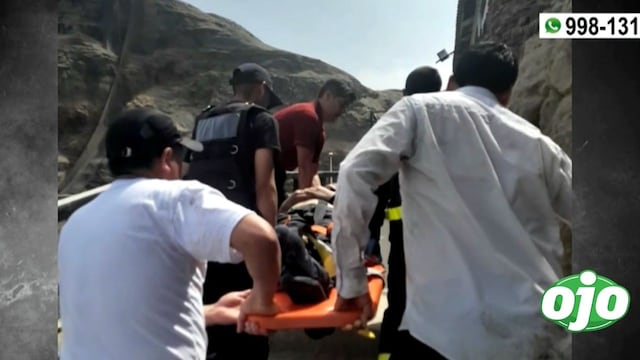 Joven es rescatado tras caer de un acantilado en Chorrillos debido a una descompensación (VIDEO)