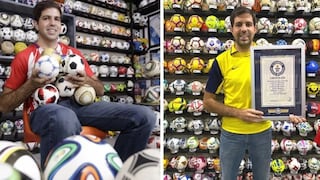 Coleccionista alcanza récord mundial Guinness al reunir 1230 pelotas de fútbol diferentes | VIDEO