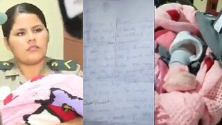 Madre abandona a su bebé y deja carta prometiendo volver por ella (VIDEO)