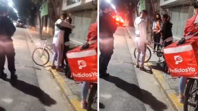 Repartidor sufre el robo de su bicicleta y mujer que hizo el pedido le regala la suya | VIDEO