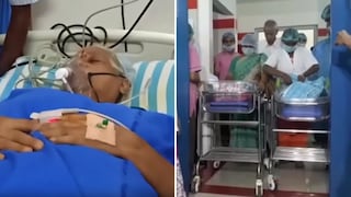 Mujer de 73 años da a luz a gemelos y luego sufre infarto│VIDEO