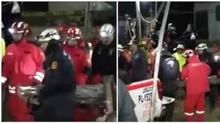 Arequipa: rescatan cuerpo del primer minero atrapado en profundo socavón (VIDEO)