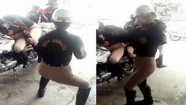 Facebook: Mujer policía se mueve como licuadora al bailar “Menea tu chapa” (VIDEO)