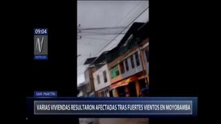 Fuertes vientos afectaron varias viviendas en Moyobamba | VIDEO