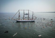 B.A.P. Unión ancla frente a la costa de Chorrillos