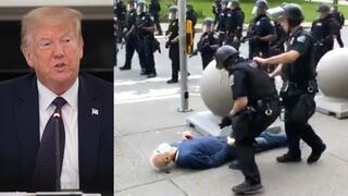 Trump califica de montaje la caída de hombre empujado por policías en Nueva York