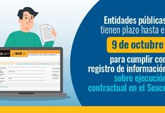OSCE insta a entidades públicas a subsanar omisiones en el registro de información