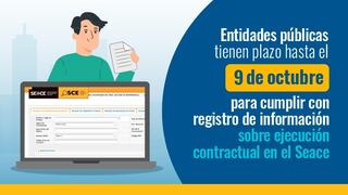 OSCE insta a entidades públicas a subsanar omisiones en el registro de información