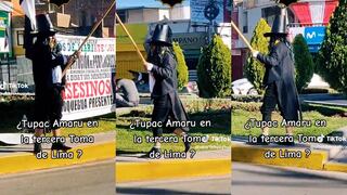 ‘Túpac Amaru II’ se hizo presente en ‘tercera toma de Lima’ contra el Gobierno en manifestación de Moquegua