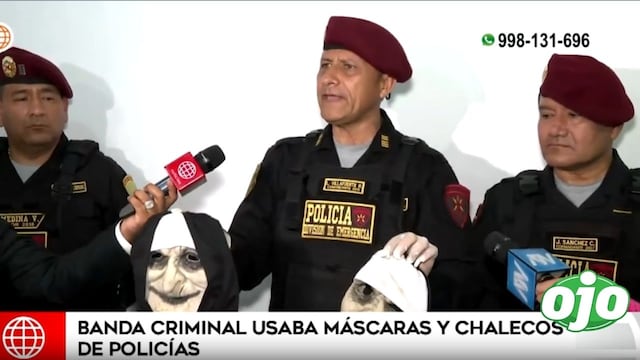 Banda criminal usaba máscaras y chalecos policiales en Villa El Salvador (VIDEO)