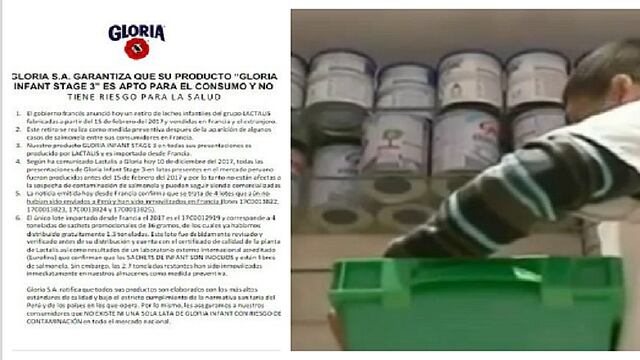 Grupo Gloria niega que leche infantil en Perú esté contaminada de salmonella