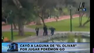 San Isidro: Hombre cae a laguna de El Olivar por jugar Pokémon Go [VIDEO] 