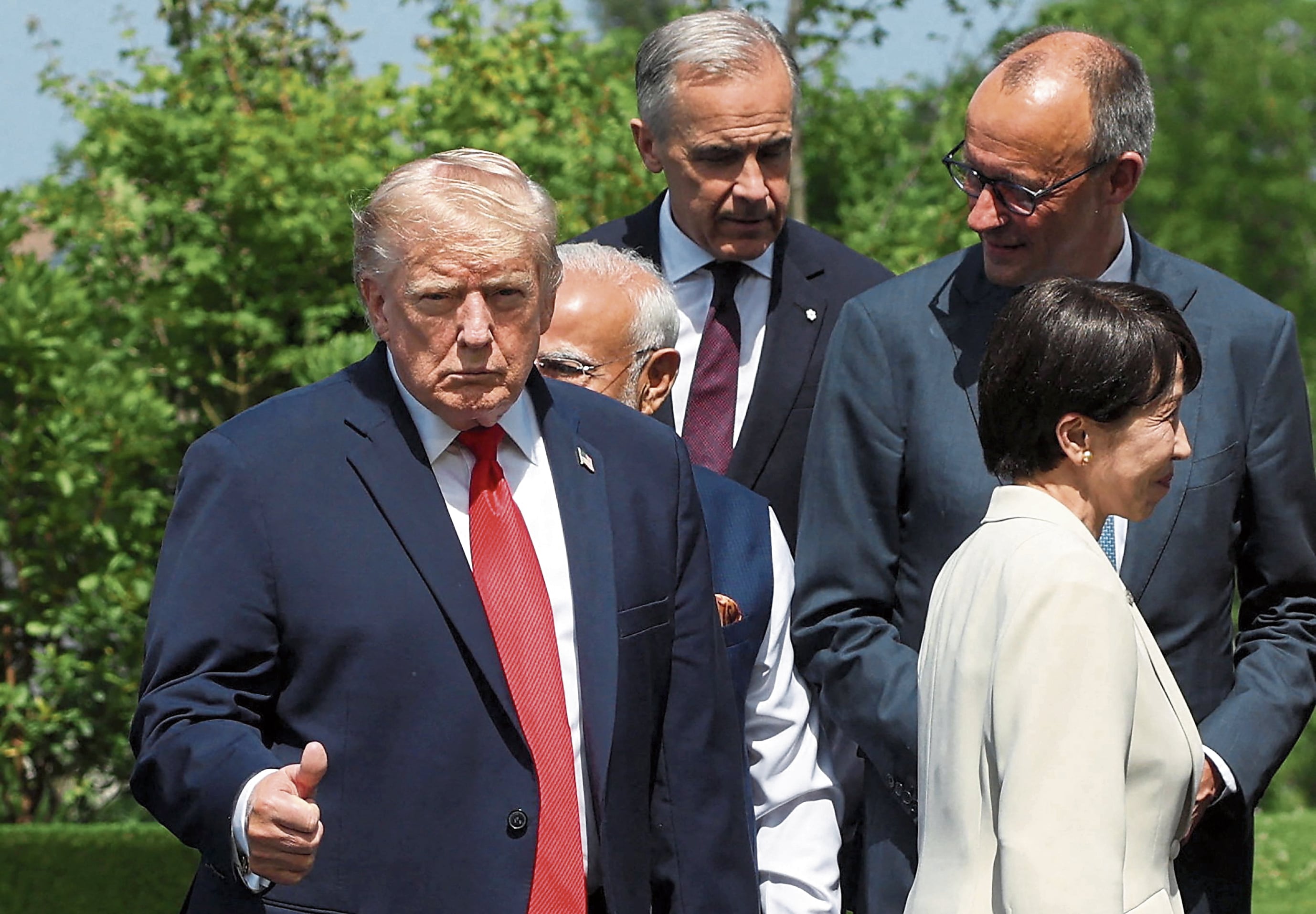 El presidente estadounidense, Donald Trump, dice esperar que la guerra acabe en Medio Oriente. Photo by Isabel Infantes / POOL / AFP)