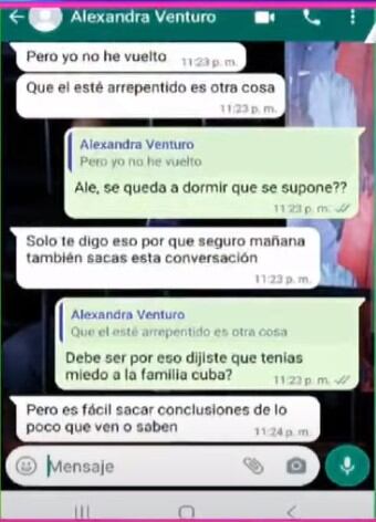 Chat 2 de Ale Venturo | Imagen captura de 'Magaly TV La Firme'