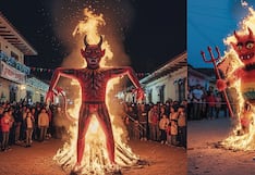Arman fiestas en las calles mientras queman muñecos de diablos para “purificarse”