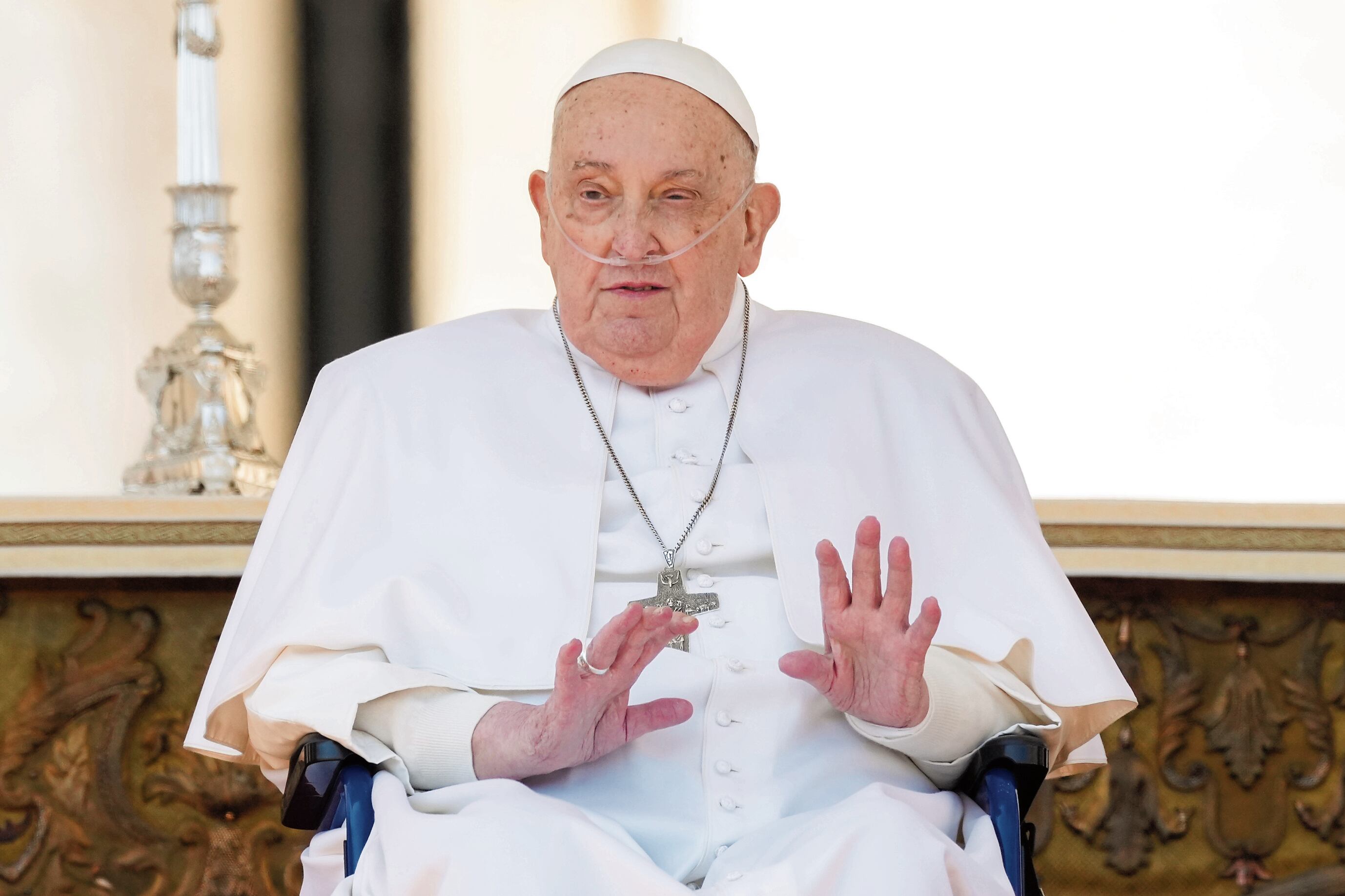 El papa Francisco en la Plaza de San Pedro.
