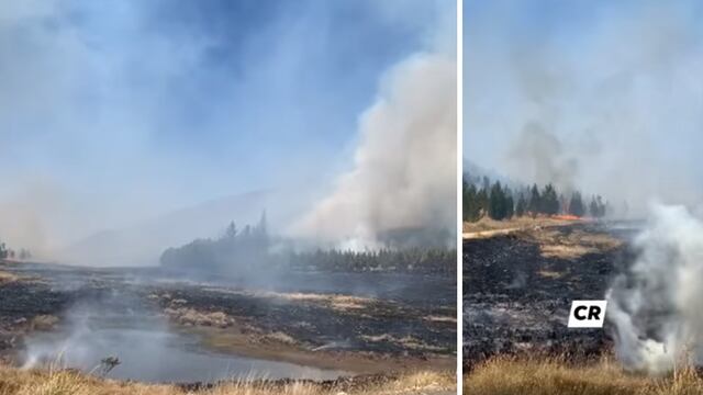Cajamarca: Gran incendio se registra cerca a granja Porcón | VIDEO