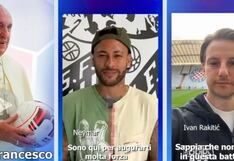 Neymar, Rakitic y otros futbolistas envían mensajes al papa Francisco