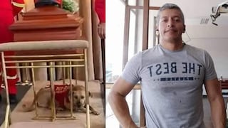 Ángel Torres: mascota de bombero fallecido no se despegó del féretro durante su velatorio