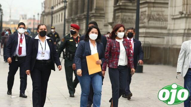 “Fuera ladrona”, le gritan a Keiko Fujimori tras su visita a Palacio de Gobierno