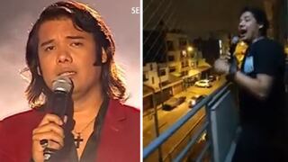 Sandro de “Yo Soy” alegra a sus vecinas cantando desde su balcón en cuarentena 