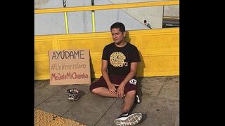 Joven pide limosna porque venezolano le quitó su trabajo y se hace viral en Facebook (FOTOS)