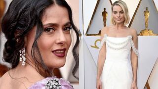 Oscar 2018: Margot Robbie deslumbró con look usado por Salma Hayek