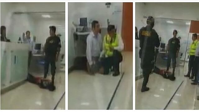 Presunto ladrón es detenido dentro de agencia bancaria en Jesús María(VIDEO)