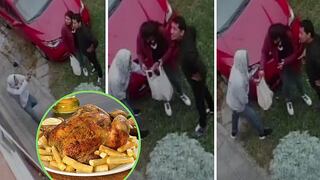Extranjeros armados roban a pareja y hasta se llevan su pollo a la brasa | VIDEO