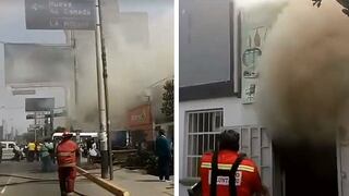 La Victoria: incendio en tienda de Vía Expresa alarma a vecinos (VIDEO)