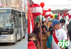 Fiestas Patrias 2023: ¿Cuál será el horario del servicio del transporte en Lima y Callao?