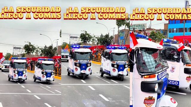 “En Perú no te aburres”: serenazgos patrullan con sus mototaxis en desfile de Comas y son sensación en redes