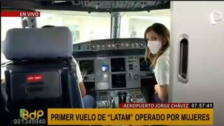 Día Internacional de la Mujer: primer vuelo de Latam operado por mujeres partió de Lima a Tarapoto