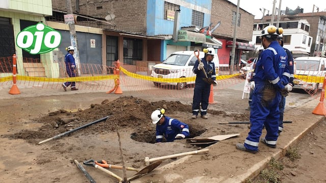 Villa El Salvador: vecinos reportan rotura de tubería de gas tras accidente en obra (VIDEO)