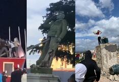 Venezuela: Oposición sale a calles y derriba estatuas del expresidente Hugo Chávez