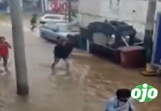 Familias se ven afectadas por inundación de sus viviendas tras desborde del río Surco en Ate