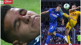 Luis Abram quedó ensangrentado tras recibir una patada en el rostro | VIDEO