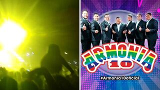 Armonía 10 se presenta en concierto de rock y la "rompe" (VIDEO)