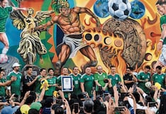 Inmenso mural mundialista en México une pasión por fútbol y cultura popular