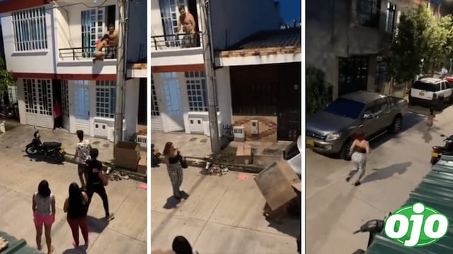 Amante huye por balcón, pero termina siendo descubierta por la esposa y el final es ‘épico’ | VIDEO