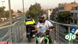 Santa Anita: motociclistas utilizan puente peatonal como rampa pese a multas