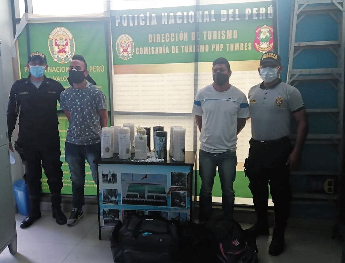 Tumbes: los detenidos son investigados por el presunto delito contra la salud públic,a en la modalidad de promoción o favorecimiento al tráfico ilícito de drogas. (Foto: GEC)
