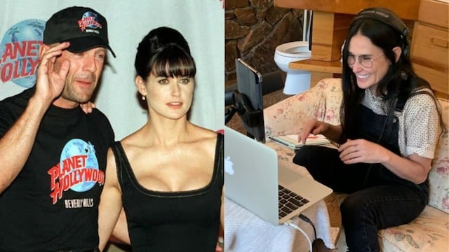 El baño de Demi Moore se vuelve viral y culpa a su ex Bruce Willis por insólita decoración 