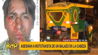Falsos pasajeros asesinan a mototaxista de un balazo en la cabeza en Puente Piedra