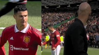 Esas miradas...: Cristiano Ronaldo y sus gestos por el papelón de Manchester United en su casa | VIDEO