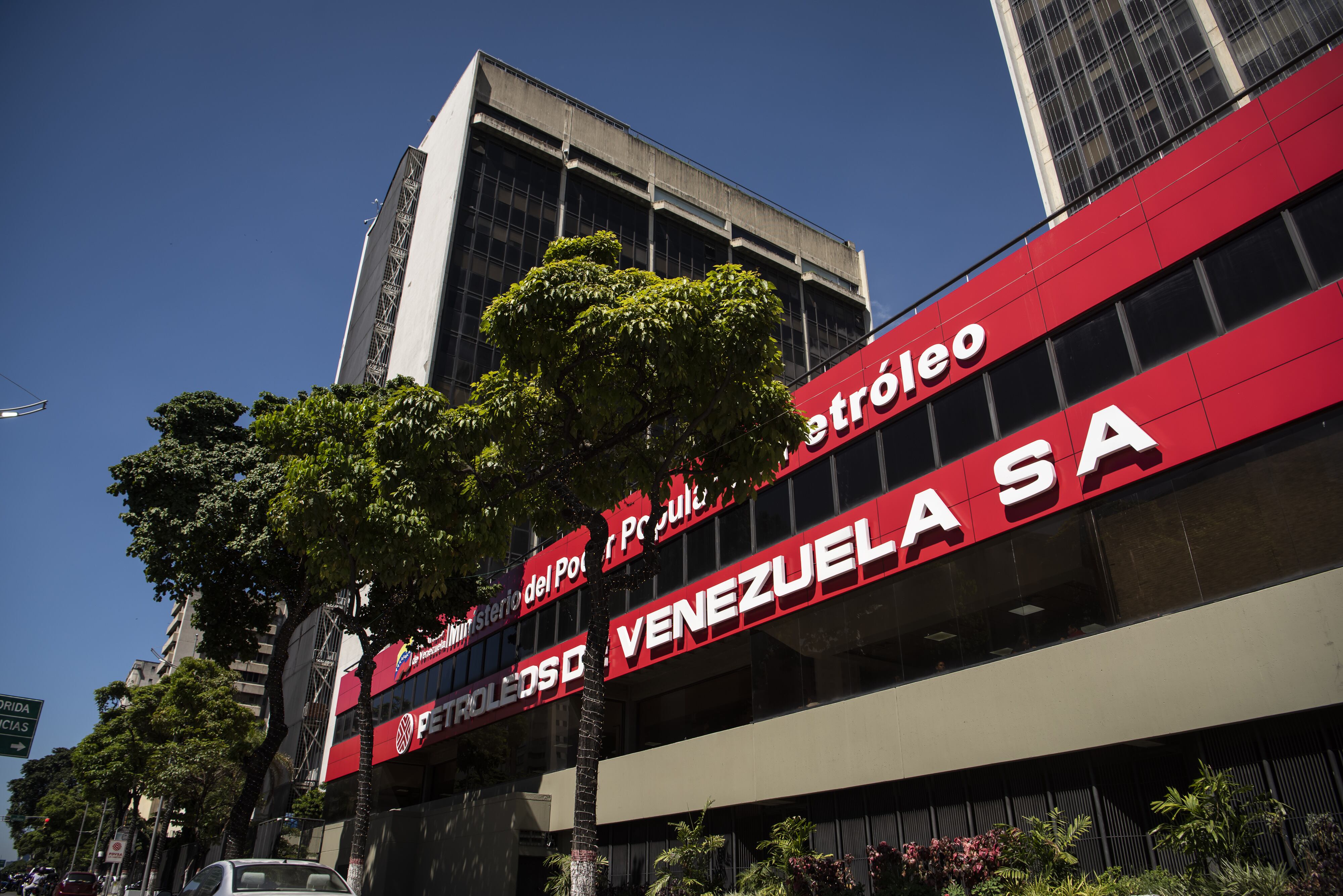El edificio de Petróleos de Venezuela SA (PDVSA) en Caracas.